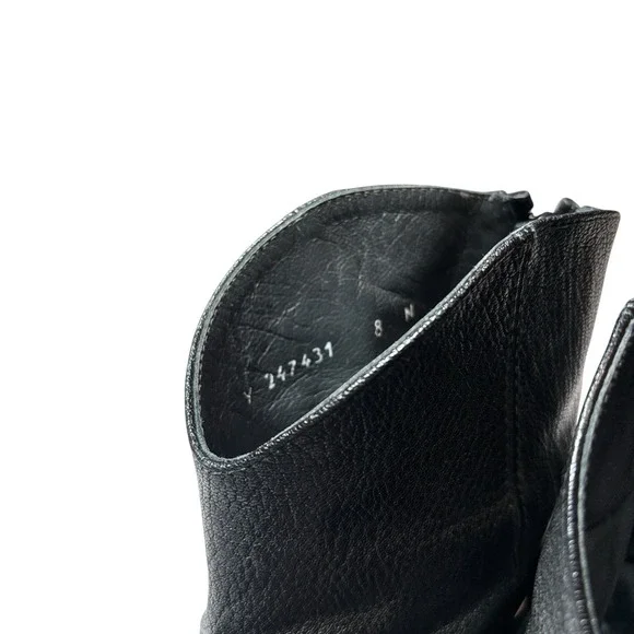 STUART WEITZMAN‎ Womens Black Pebbled Leather Ankle Boots Size 8 Back Zip - Picture 2 of 14